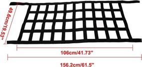 img 1 attached to 🔒 YaeMarine Heavy Duty Cargo Net Cover for Jeep Wrangler JK TJ JL: Top Roof Storage Hammock Bed Rest Network