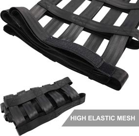 img 2 attached to 🔒 YaeMarine Heavy Duty Cargo Net Cover for Jeep Wrangler JK TJ JL: Top Roof Storage Hammock Bed Rest Network