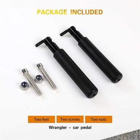 img 1 attached to Premium Solid Steel Foot Pegs for 2007-2020 Jeep Wrangler Jk JKU JL JLU - High-Quality Rests & Pedals - 1 Pair