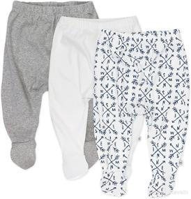 img 4 attached to 👶 HonestBaby Organic Cotton Footed Harem Pants - Pack of 3