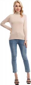 img 1 attached to Stay Fashionable And Comfortable With Xelky Women'S Long Sleeve Turtleneck Shirts - 2 Pack! Perfect For All Occasions!