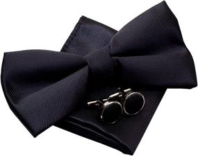 img 3 attached to 👔 Retreez Microfiber Pre Tied Men's Accessories - Ties, Cummerbunds & Pocket Squares with Plain Woven Design