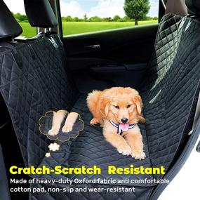 img 3 attached to 🐶 Helloleiboo Dog Car Seat Covers: Waterproof, Scratchproof, Nonslip Backseat Protector - Ideal Hammock for Pets!