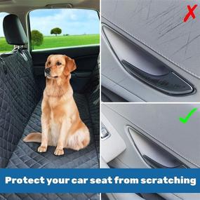 img 1 attached to 🐶 Helloleiboo Dog Car Seat Covers: Waterproof, Scratchproof, Nonslip Backseat Protector - Ideal Hammock for Pets!