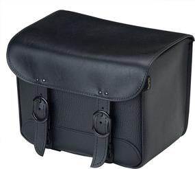 img 1 attached to 🏍️ Dowco Willie &amp; Max 59592-00 Black Jack Series: Tour Trunk for Motorcycles - Synthetic Leather, Black, Universal Fit, 20 Liters Capacity