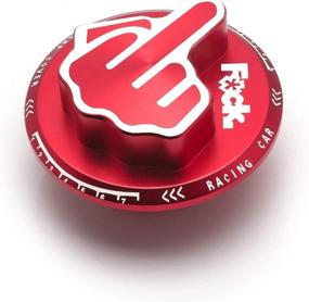 img 3 attached to 🖕 Xotic Tech Middle Finger Engine Oil Fuel Cap Cover - Honda & Acura Compatible (Red)