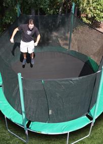img 1 attached to KIDWISE Magic Circle 13.6 Ft Round Trampoline With Safety Cage