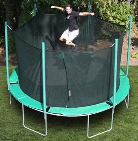 img 2 attached to KIDWISE Magic Circle 13.6 Ft Round Trampoline With Safety Cage