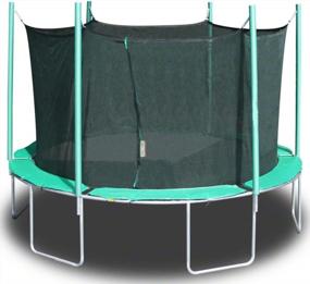 img 4 attached to KIDWISE Magic Circle 13.6 Ft Round Trampoline With Safety Cage