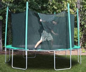 img 3 attached to KIDWISE Magic Circle 13.6 Ft Round Trampoline With Safety Cage