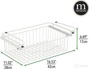 img 2 attached to 🗄️ Efficient Under Shelf Storage Solution: mDesign Large Pullout Drawer Basket