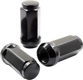 img 1 attached to High-Quality Wheel Accessories: 20 Pack of Black 14x1.5 Lug Nuts - Perfect for Trucks! (48mm Length, Cone Seat, 19mm Hex, M14x1.50)