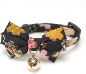 img 3 attached to Black Necoichi Kimono Bow Tie Cat Collar