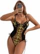 flaunt your style with ohyeahlady women's sheer floral lace sleeveless high neck bodysuit leotard tops for clubwear! logo