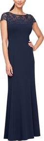 img 4 attached to Alex Evenings Illusion Neckline Regular Women's Clothing ~ Dresses