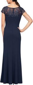 img 3 attached to Alex Evenings Illusion Neckline Regular Women's Clothing ~ Dresses