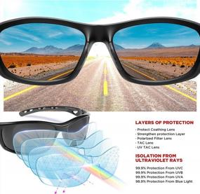img 1 attached to 🕶️ High-Performance RIVBOS Unisex Polarized Sunglasses: UV Protection for Sports, Fishing, Driving, and Cycling - RB833