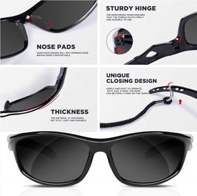 img 2 attached to 🕶️ High-Performance RIVBOS Unisex Polarized Sunglasses: UV Protection for Sports, Fishing, Driving, and Cycling - RB833