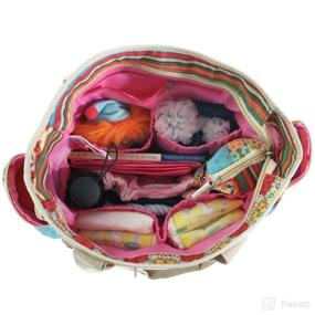 img 1 attached to 👶 KF Baby Bohemian Diaper Bag Value Set with Crossbody Strap, Stroller Hooks, and More