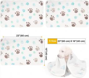 img 1 attached to Cuddly Dono Soft Fleece Pet Blanket Pack With Cute Bone & Paw Print Design - Perfect For Cozy Sleep & Warmth For Puppies, Kittens & Dogs
