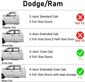 img 3 attached to 🌧️ Lightronic WV194109 Dark Smoke In-Channel Vent Visor Shade Rain Guard, 4PCS for Dodge Ram 1500 Crew Cab (2009-2018), Ram 2500 & 3500 (2010-2022) Crew & Mega Cab, Ram 1500 Classic Crew Cab (2019-2022)