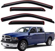 🌧️ lightronic wv194109 dark smoke in-channel vent visor shade rain guard, 4pcs for dodge ram 1500 crew cab (2009-2018), ram 2500 & 3500 (2010-2022) crew & mega cab, ram 1500 classic crew cab (2019-2022) логотип