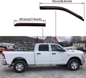 img 2 attached to 🌧️ Lightronic WV194109 Dark Smoke In-Channel Vent Visor Shade Rain Guard, 4PCS for Dodge Ram 1500 Crew Cab (2009-2018), Ram 2500 & 3500 (2010-2022) Crew & Mega Cab, Ram 1500 Classic Crew Cab (2019-2022)