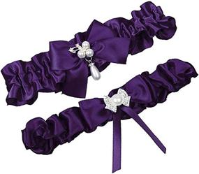 img 4 attached to Blue Rhinestone Wedding Garters for Women: Stylish Accessories offered by Zyhappk