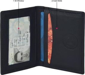 img 1 attached to Leather Credit Wallet Drivers License Men's Accessories ~ Wallets, Card Cases & Money Organizers