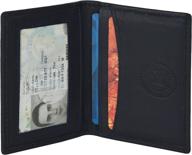 leather credit wallet drivers license men's accessories ~ wallets, card cases & money organizers logo
