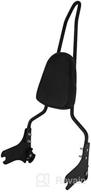 🏍️ premium black motorcycle adjustable passenger backrest sissy bar for harley-davidson touring 97-08 - ultimate comfort for rear seat driver rider! логотип