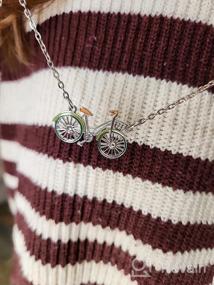 img 6 attached to Exquisite WEVENI Enamel Alloy Bicycle Necklace: Unique Bike Pendant Chain Jewelry for Women, Girls & Ladies - Perfect Gift Idea!