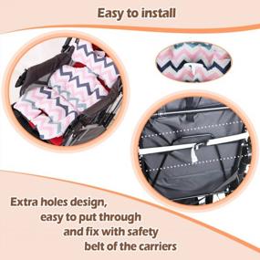 img 1 attached to KAKIBLIN Car Seat Insert For Toddlers - Support Pillow And Liner For Baby Stroller & Pram, Head And Body Cushion, Neck Support Pad For Toddler, Wave Design