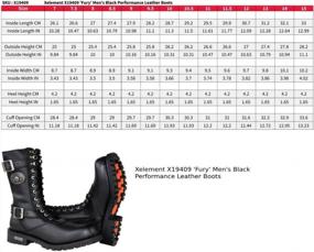 img 2 attached to High-Performance Xelement X19409 Men'S Black 'Fury' 12-Inch Lace-Up Leather Motorcycle Boots - Size 8