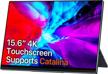 cocopar portable monitor touchscreen auto rotating kickstand 15.6", 3840x2160, ips, hd logo