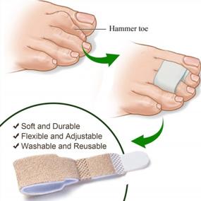 img 1 attached to Welnove 6Pcs Hammer Toe Straightener, Hammer Toe Splints, Toe Cushioned Bandages For Correcting Hammer Toes, Broken Toes, Crooked Toes & Overlapping Toes
