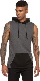 img 3 attached to COOFANDY Bodybuilding Sleeveless Pullover Sweatshirt Men's Clothing ... Active