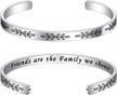 inspiring gifts for women: m mooham engraved quote bracelets - perfect for birthdays, christmas, and best friends, daughters, sisters, moms, and coworkers - durable stainless steel jewelry logo