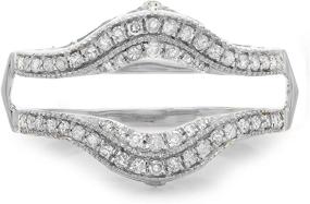 img 1 attached to Dazzlingrock Collection Diamond Wedding Enhancer Women's Jewelry : Wedding & Engagement