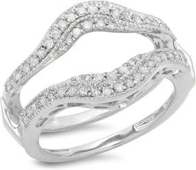 img 4 attached to Dazzlingrock Collection Diamond Wedding Enhancer Women's Jewelry : Wedding & Engagement