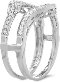 img 2 attached to Dazzlingrock Collection Diamond Wedding Enhancer Women's Jewelry : Wedding & Engagement