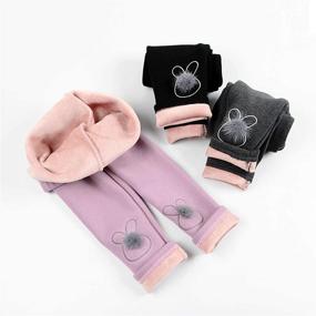 img 3 attached to 🌬️ Warm Winter Cotton Fleece Leggings Pants for Girls' Apparel at Leggings Emporium