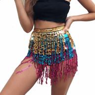 women's belly dance hip scarf outfit: munafie festival clothing logo