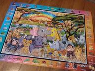 img 1 attached to Think2Master Colorful Rainforest Jungle 100 Pieces Jigsaw Puzzle Fun Educational Toy For Kids, School & Families. Great Gift For Boys & Girls Ages 4-8 To Stimulate Learning. Size:23.4” X 16.5” review by Rachel Johnson