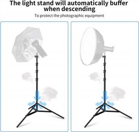 img 3 attached to Selens Heavy-Duty Light Stand With Air Cushioning: 9.19 Ft / 2.8 M Aluminum Alloy Tripod For Reflectors, Softboxes, Video Lights, Umbrellas, And Backgrounds For Professional Photography