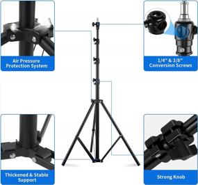 img 2 attached to Selens Heavy-Duty Light Stand With Air Cushioning: 9.19 Ft / 2.8 M Aluminum Alloy Tripod For Reflectors, Softboxes, Video Lights, Umbrellas, And Backgrounds For Professional Photography