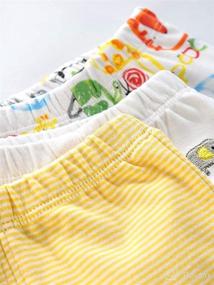 img 3 attached to Teach Leanbh: Newborn Baby 3 Pack Cotton Footed Pants with Embroidery Print – Casual Leggings 0-12 Months