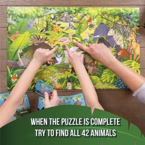 img 1 attached to Discover The Wild With Hapinest'S 64-Piece Find-And-Seek Animal Jigsaw Puzzle - Perfect For Girls And Boys, Toddlers To 8-Year-Olds
