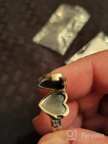 img 8 attached to Сохраните воспоминания навсегда с кольцом-медальоном SOULMEET'S в форме сердца из стерлингового серебра с изображением подсолнуха - персонализированное и не содержащее ядовитых веществ (размеры 5-10)
