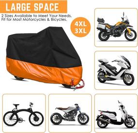 img 1 attached to Waterproof Motorcycle Cover For All Seasons - Dustproof, Durable, With Lock Holes - Fits Up To 116 Inches - Ideal For Harley Davidson, Honda, Suzuki, Yamaha And More